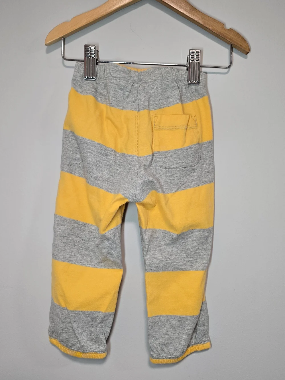 GAP Yellow & Gray Striped Jogger Pants. Soft Cotton Pants
